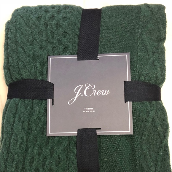J. Crew Bedding J Crew Emerald Green Throw Blanket Poshmark